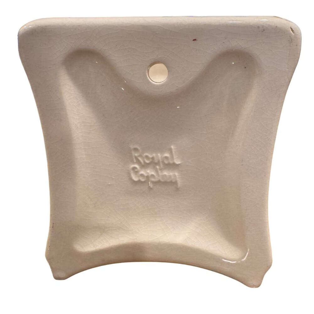 Royal Copley Wall Pocket Salt Box Farm House Decor Salt Server Vintage Farmhouse - Picture 6 of 10